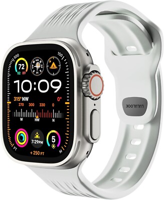 LULULOOK Apple Watch Armband 49/45/44/42mm - Ultra 2/1, S1-10, FKM, Wasserdicht