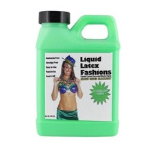 Liquid Latex - Fluorescent Green - 8 Fl Oz, Face and Body Paint, Blacklight
