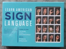 "Learn American Sign Language" complete package (book & flash cards) NEW IN BOX