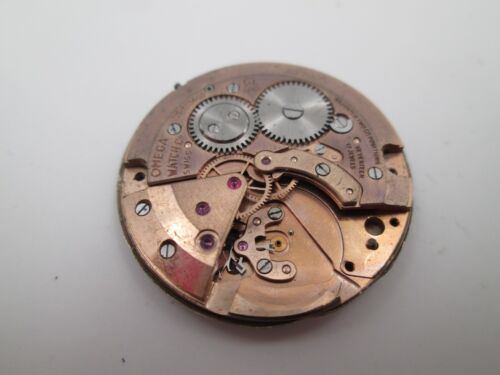Máquina y esfera Omega. Cuerda manual. Calibre 600. Dial gris. Suiza. 1960 - Imagen 4 de 6
