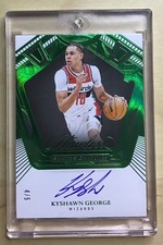 🔥2024 Flawless Kyshawn George Shade Signatures Emerald Rookie SSP /5 RC Auto