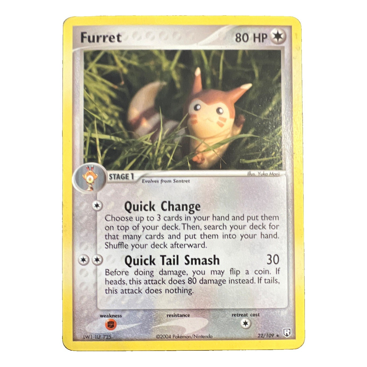 Pokemon TCG Furret 22/109 Team Rocket Returns Rare Regular 80 HP English