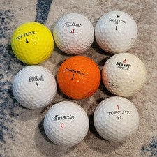 8 Vintage Pre-Owned/Used Shag Golf Balls - Practice - Free Shipping -plus Bonus