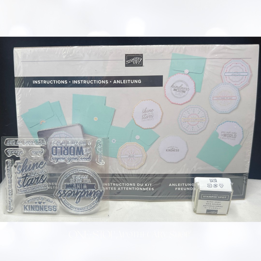 Stampin Up KINDNESS KIT Rubber Stamps Ink Card Making Kit