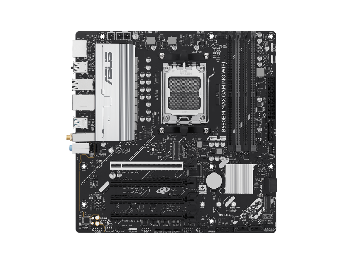 ASUS B650EM MAX GAMING WIFI AMD B650 mATX motherboard, DDR5, PCIe