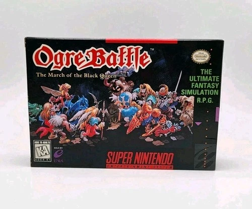 Ogre Battle: The March of the Black Queen (Super Nintendo, SNES) BOX ONLY ! NM !