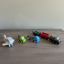 Lote mixto de 6 vagones de tren de juguete de madera camiones KidKraft