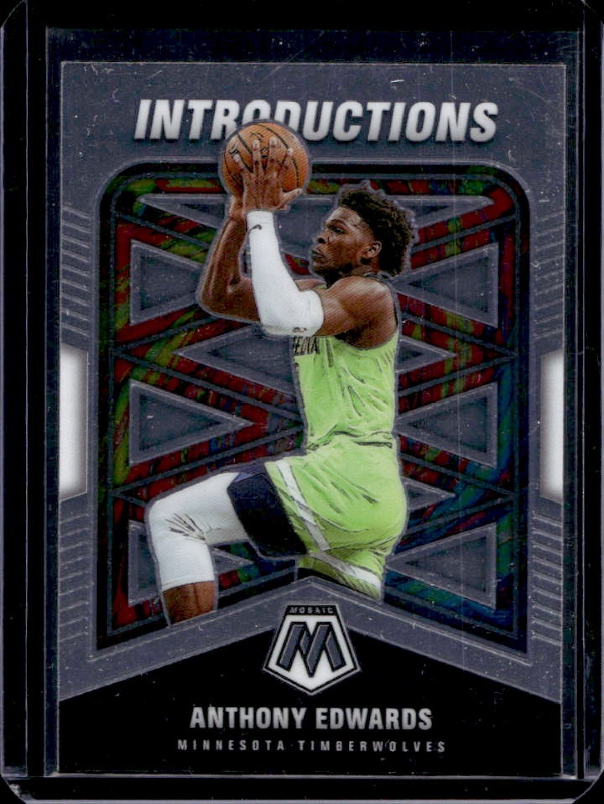 2020-21 Panini Mosaic Anthony Edwards Introductions Rookie RC #10 Timberwolves