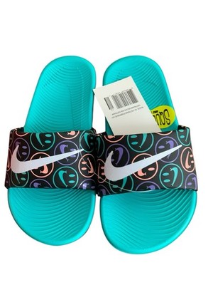Nike Kawa Slide GS PS Solar Soft Sandal Hyper Jade Kids 819358 009 New Sz 11c