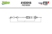 FTE Kupplungsseil Kupplungszug 4103018 FüR 206 Peugeot 2A SW 2E CC 2D Hdi Eco
