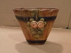 Weller Pottery 6 1/2" Woodrose Pattern Ceramic Vase or Wall Pocket 1910's