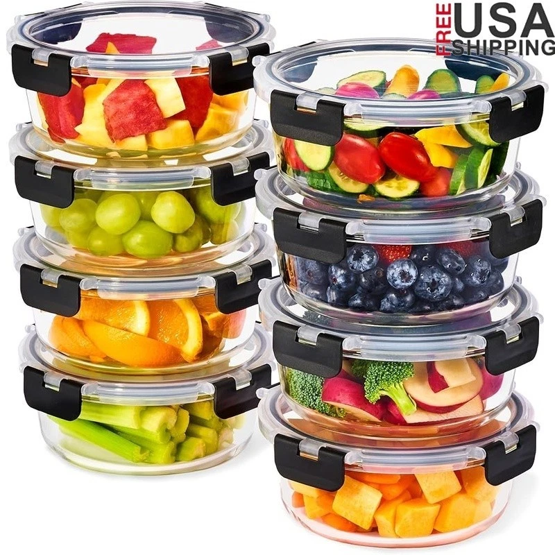 Airtight Glass Meal Prep Containers Set W/ Lids Food Storage Stackable BPA-Free
Opens in a new windo
