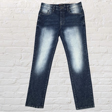 Southpole Men's Skinny Jeans Size 32x32 Blue Fade Wash Stretch Skater Grunge Y2K