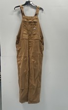 Carhartt Brown Loose Fit Double Front Bib Overalls OR2438-W Sz L 12-14 