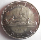 1968 CANADA DOLLAR - AU/UNC - Excellent Coin - Lot #M31