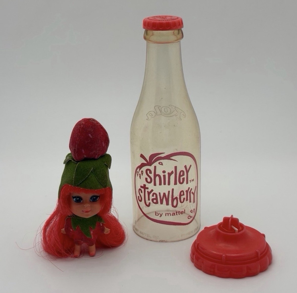 Liddle Kiddle Shirley Strawberry 1967 Mattel Soda Pop Bottle Doll