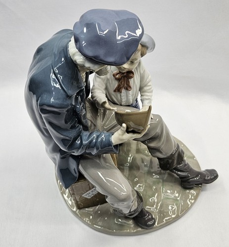 Lladro 5207 A Tall Yarn Old Sailor Grandpa & Boy Figurine Vintage Retired w/Box - Picture 9 of 20