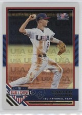 2017 USA Baseball Stars & Stripes Longevity Gold Team Logo /25 Carter Young 0i76