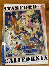 1928 STANFORD vs CAL FOOTBALL PROGRAM/POP WARNER/ERNIE NEVERS/ROY RIEGELS!!!