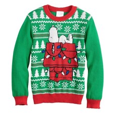 Peanuts Snoopy Holiday Sweater Boys Size 4 Jumping Beans Knit