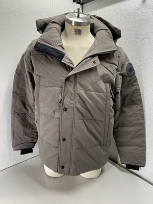 Canada Goose Mens Wyndham Crinkle Cotton Parka Coat Size XL Coastal Grey