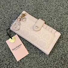 Juicy Couture Pink Clay The Bubble Pop Large Bifold Wallet Pullout CC Case NWT