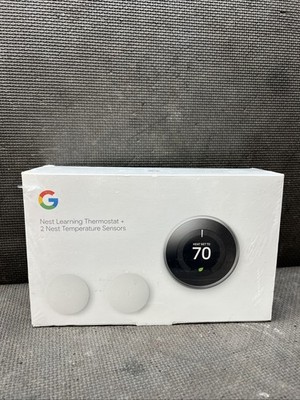 Nest Learning Thermostat + 2 Nest Temperature Sensors -NIB
