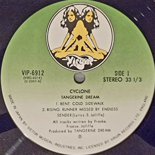 TANGERINE DREAM Cyclone JAPANESE PRESS '84 VIP 6912 Vinyl LP G/fold & Insert EXC - Bild 7 von 8