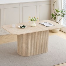 Tavolo da pranzo ovale effetto legno design moderno per 6-8 persone 160X90CM