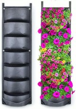7 Pocket Hanging Plant Grow Bags, Vertical Hanging Garden Wall Planter F