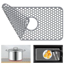 Kitchen Sink Protectors 24x12 Heat Resistant Mat for Stainless/Porcelain Sink...
