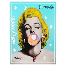 Nastya Rovenskaya- Mixed Media on Canvas "Bubble Gum"