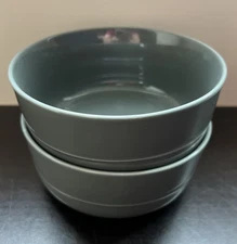 Crate & Barrel Aaron Probyn Dark Gray Soup / Cereal / Pasta Bowl