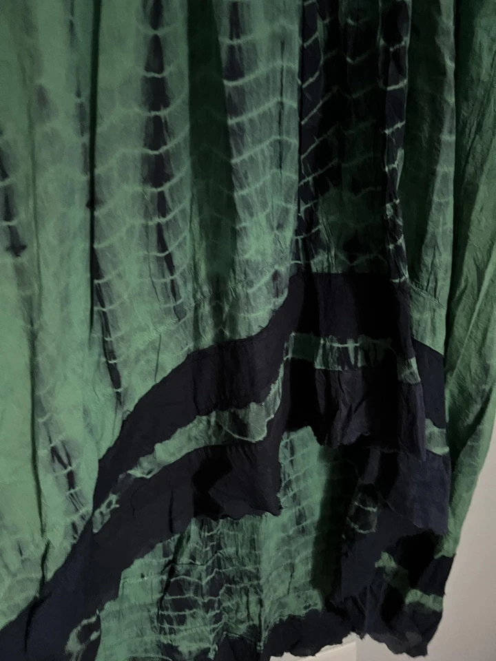 Платье Raviya женское маленькое зеленое галстук краситель макси богемное гофрированный хлопок ремешок для спагетти - Изображение 2 из 4