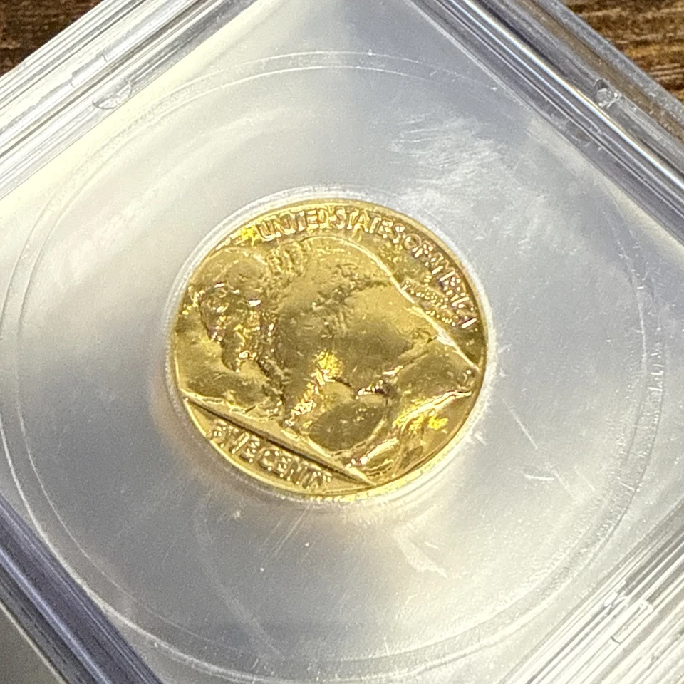 24k gold plated Buffalo Nickel ICG Genuine – Certified Coin RIPZ random year - Image 3 of 4