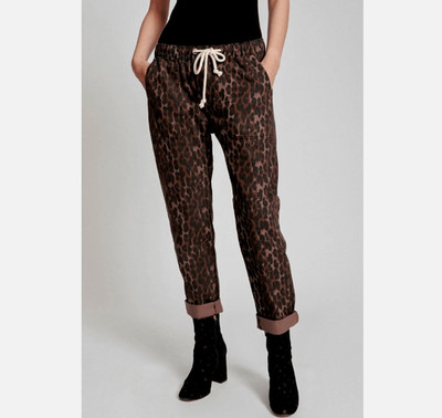 NEW! One Teaspoon Bronze Leopard Shabbies Drawstring Elastic Waist Size XXS
