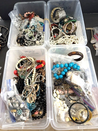 Mystery 3 Pound Costume Jewelry Grab Bag Lot Vintage To Now Pieces All Wearable
