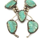 Southwest Sterling Turquoise Squash Blossom 26.5in Beaded Necklace #S5593-1 — photo 3