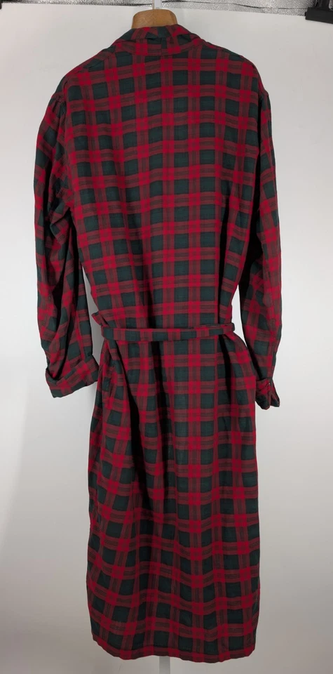 Bata Cinturón Franela Tartán Cuello Chal Años 50 De Colección R H Macy Co Nueva York EE. UU. L Rockabilly Foto 4 de 4