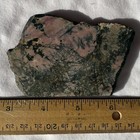RHODONITE SLAB ~ 104 grams / rough agate jasper mineral rock pink cab black — photo 7
