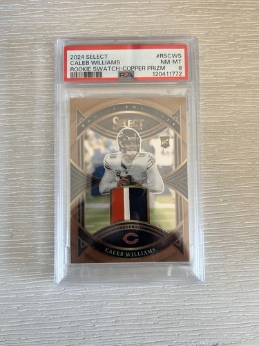 2024 Select Caleb Williams Rookie Swatch Copper PSA 8 /49