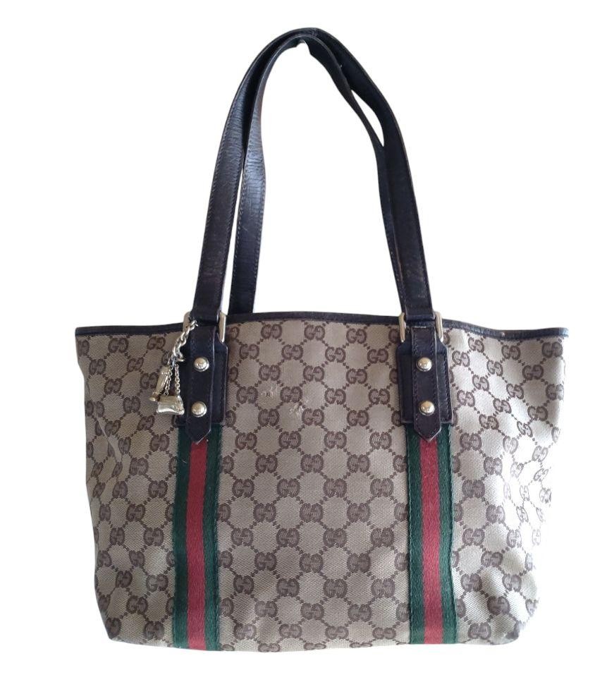 GUCCI GG Monogram Canvas Tote Shoulder Bag