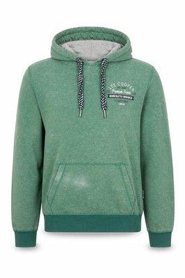 Lee Cooper Herren Pullover Hoodie Gr. L Grün Langarm Kapuze Logo