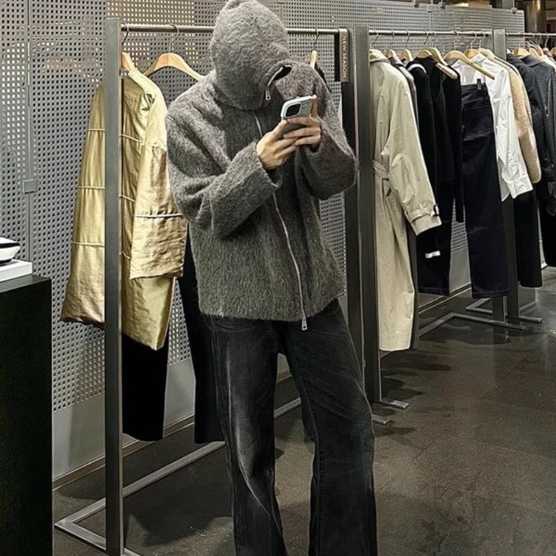 Cárdigan Mohair Cremallera Nuestro Legado Mezcla de Lana Tejido Suéter Sudadera Abrigo Unisex Foto 4 de 4