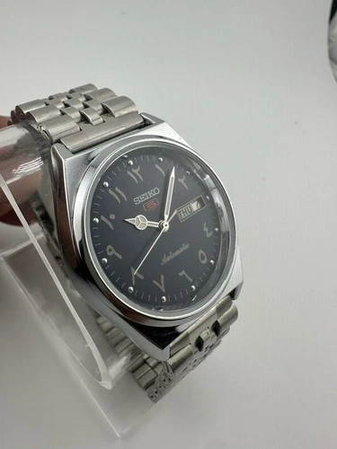 Vintage Seiko 5 Automatic Arabic Dial 6309A Men's Wrist Watch D/D Japan Made