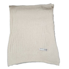 Barefoot Dreams Bamboo Chic Lite Blanket Cream Beige Pink Ribbed 30x44"
