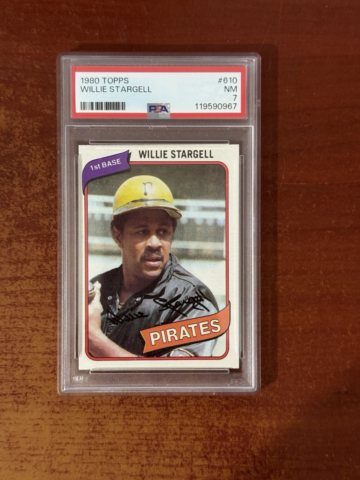 1980 Topps Willie Stargell #610 Pittsburgh Pirates PSA 7