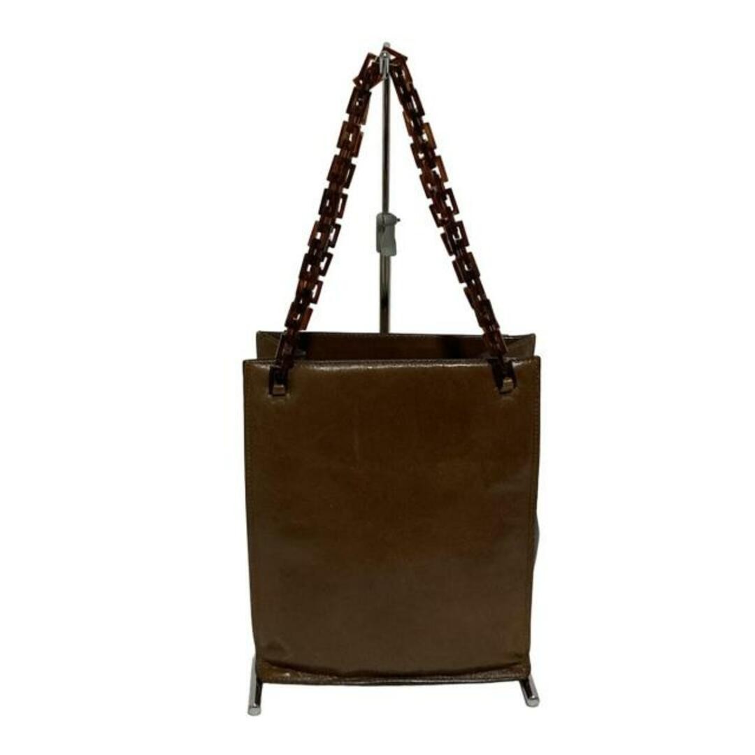 RARE PRADA PRADA Tote Bag B6492 Dark Brown Mini Bag Leather