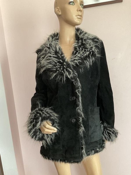 Women Della Citta Coat Black Suede 38 / M / 46