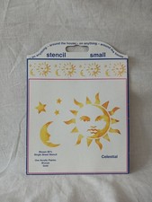 Vintage 90s Celestial Sun Moon Stars Wall Stencil Sealed Unused